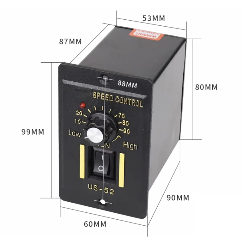 220v-us-52-acモーター速度コントローラー、6w～250w調整可能なモーター用速度制御スイッチ