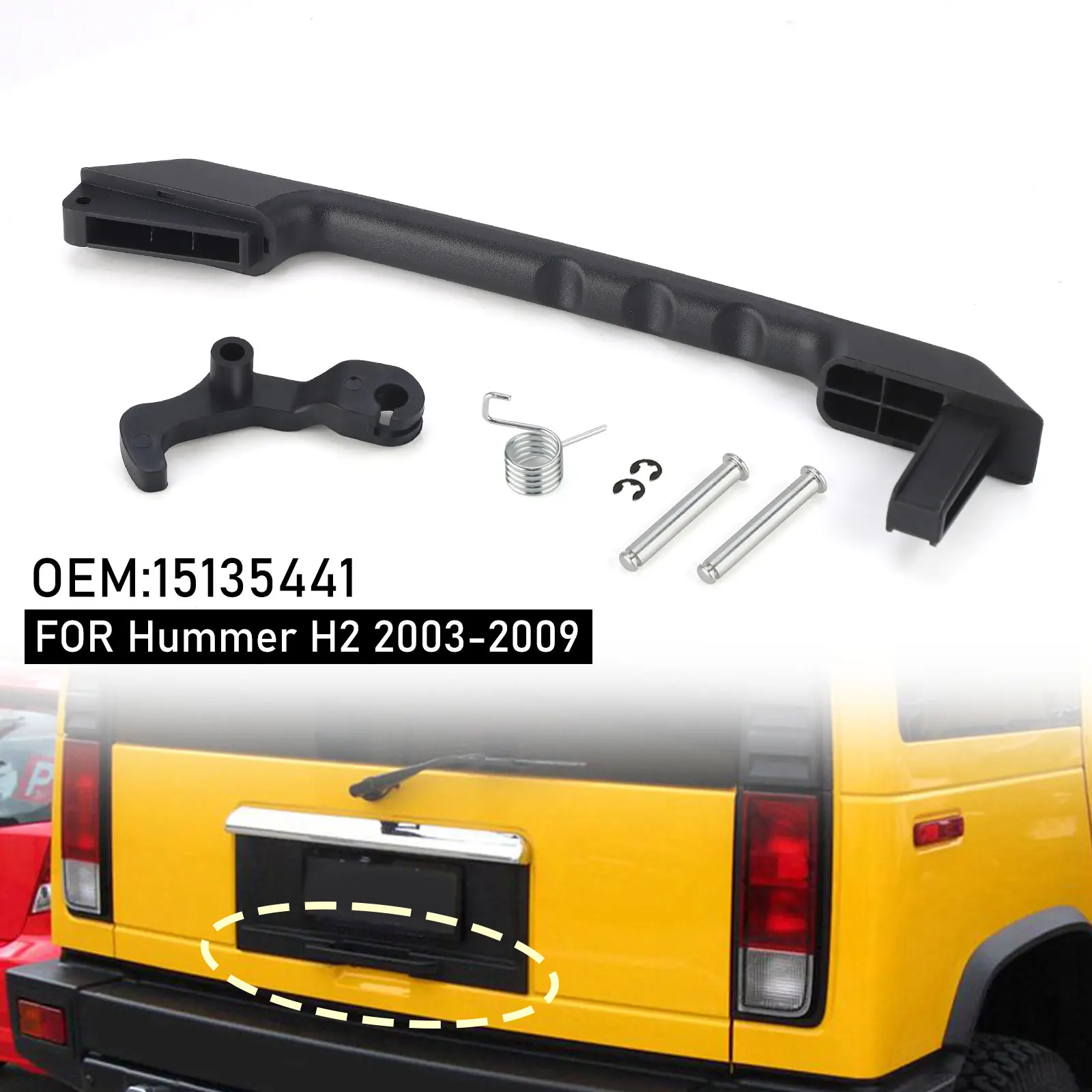 for Hummer 4 Door 2003-2009 Rear Handle 15135441 Textured Tailgate Handle  Tailgate Lever Replacement Accessory