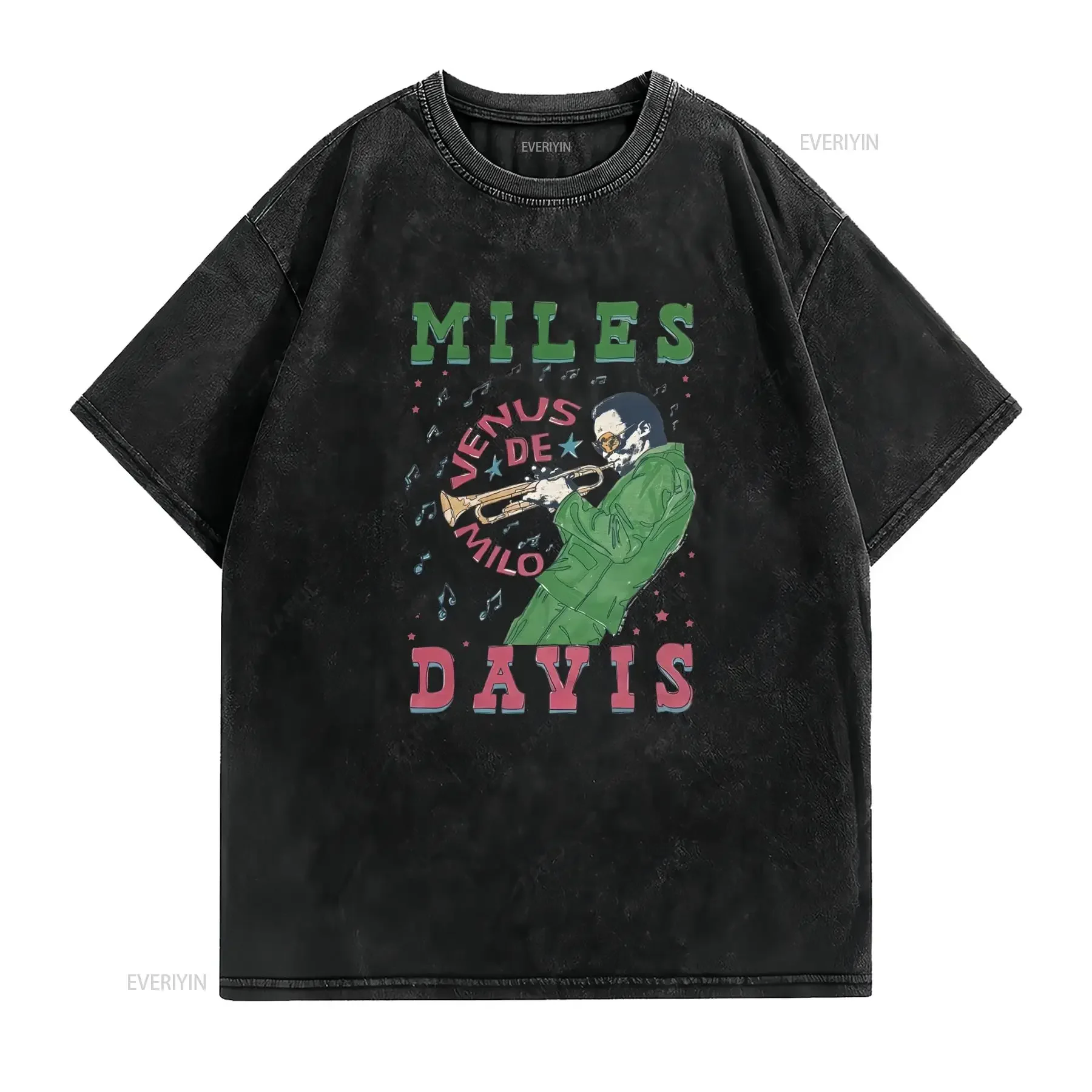 Miles Davis Venus De Milo Jazz Poster T Shirt XXL vintage Washed graphic Casual Stylish Comfortable homme designer clothes