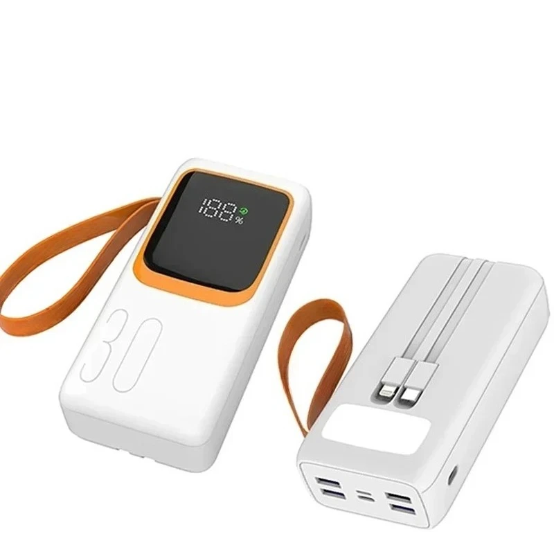 For IPhone Xiaomi 50000mAh Large Capacity Power Bank Fast Charging Powerful Powerbank Built in Cables External Spare Battery