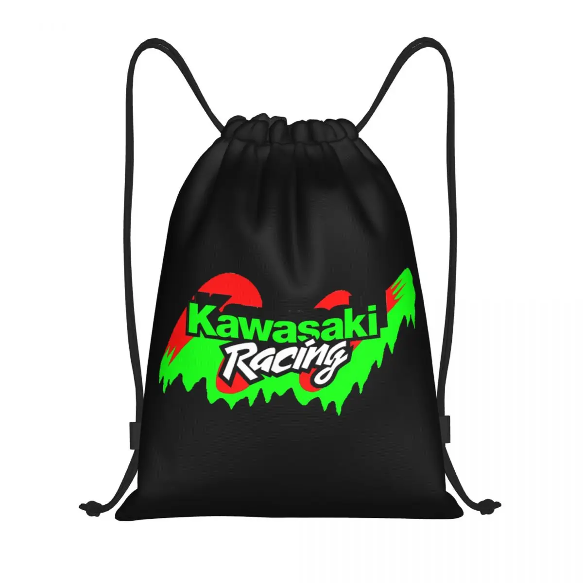 Custom Motorcycle Sport Racing Kawasakies Drawstring Bags Men Women Lightweight Sports Gym Storage Backpack