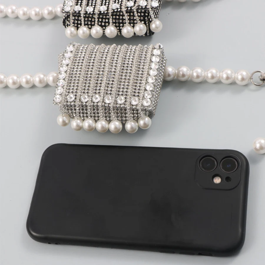 Pearl Belt Accessories Women Rhinestone Tassel Small Bag Decoration Paired with Dress Chain Waist packs Bum Bag Ins Waist Bags
