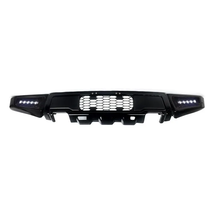 

For Ford F150 Raptor 2018-2020 Black Steel Front Bumper 4x4 Off-road Pickup Front Bar With Winch Bracket Accessories