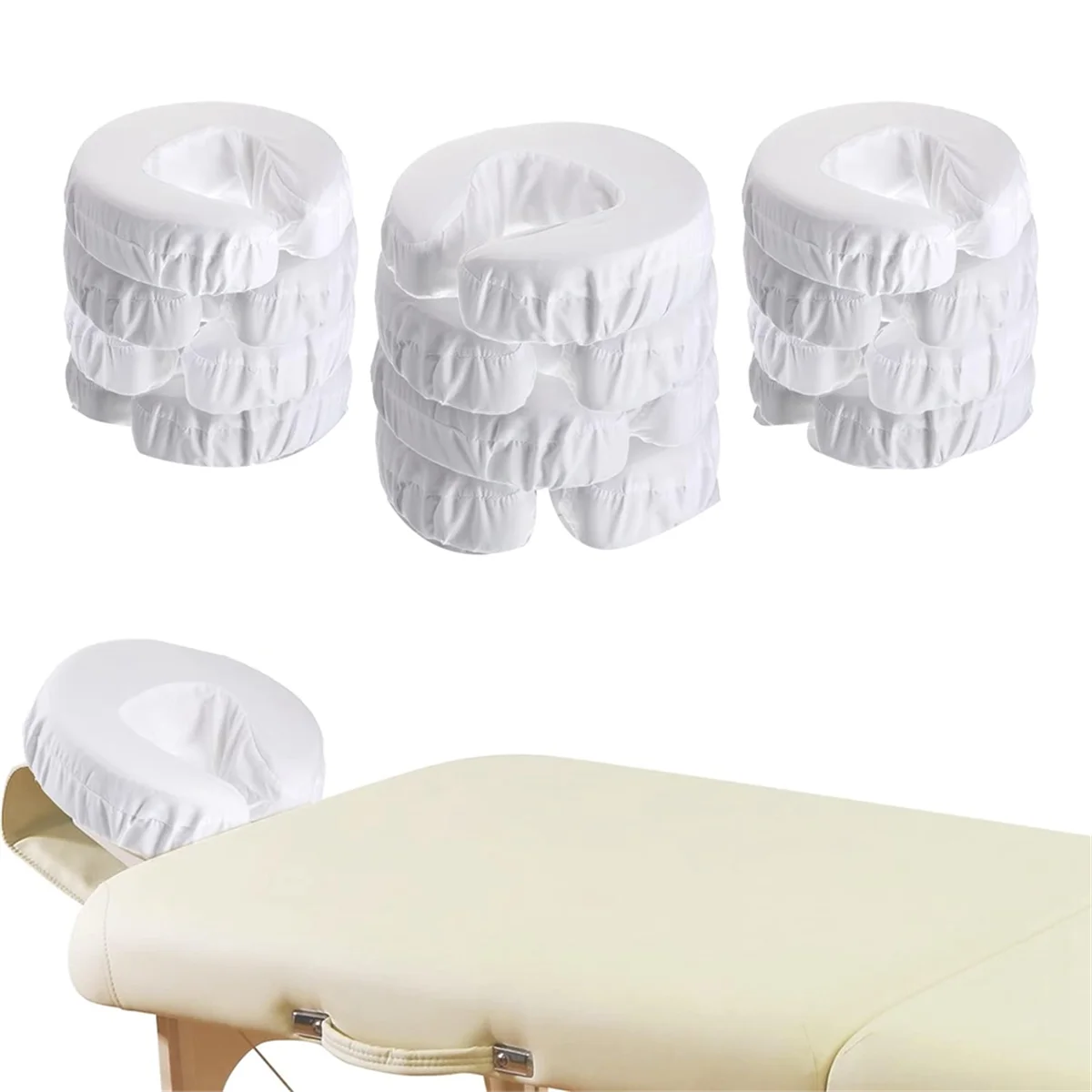 12Pcs Face Cradle Covers for Massage Table Reusable Massage Table Rest Covers Oil Proof Headrest Cradle Sheets