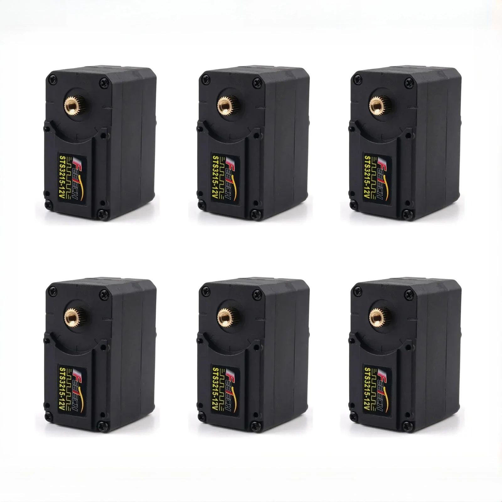 6PCS Feetech STS3215 12V 30KG High Precision Feedback Magnetic Encoding Servo 360 Degrees Serial Bus TTL Smart Servo URT-2 Board
