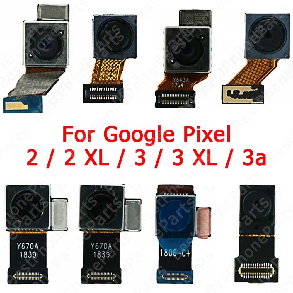 Camera For Google Pixel 2 3 3a XL Back View Big Rear Front Selfie Backside Camera Module Replacement Spare Parts Flex Cable