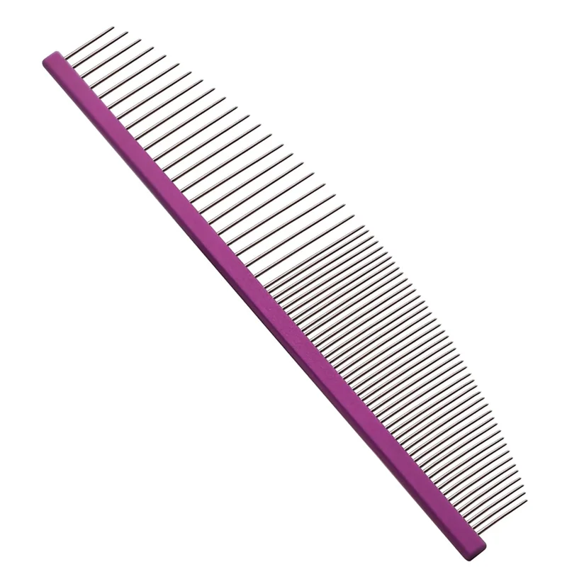 BYBS-Crescent Wide/Fine Tooth For Dogs& Cats Coarse Grooming Pet Comb Butter Removing Tangles