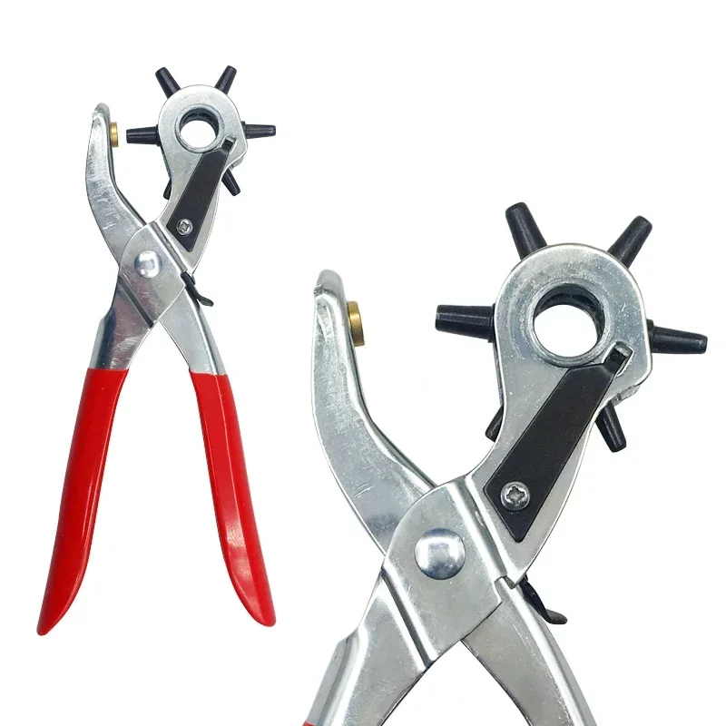 Leather Belt Hole Punch Plier Eyelet Puncher Revolve Sewing Machine Bag Setter Tool Watchband Strap Household leathercraft image 5