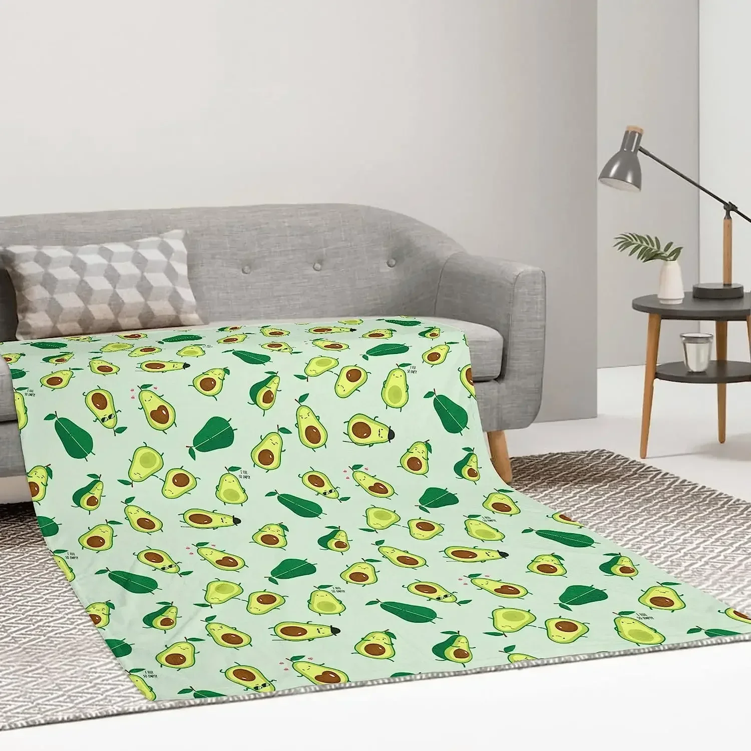 

Babes Blankets 3d Print Avocados Fleececarpet Cartoon Green Avocado Cozy Plush Lightweight Warm Travel Children Bedroom Quilt