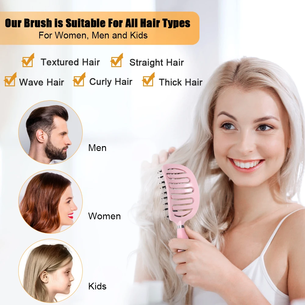 New Hair Brush Hair Scalp Massage Comb Women Magic Hair Detangle Comb Fast Drying Hair Straight Professional Hair Styling Tools