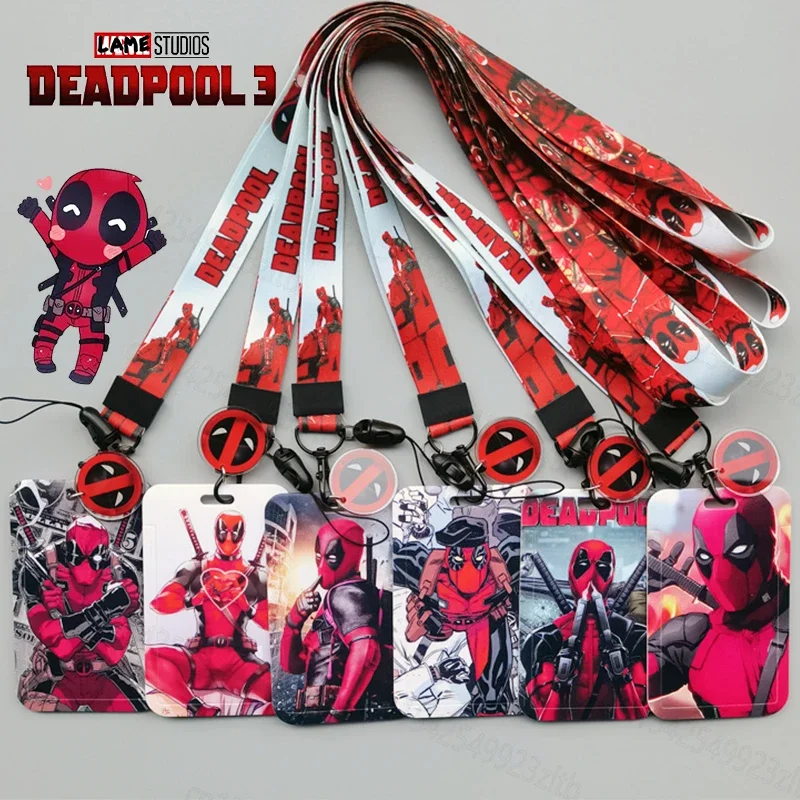 

Deadpool & Wolverine ID Card Holder Lanyard Marvels Anime Action Figures Bus Credit Passport Cover School Travel Accessory Gift