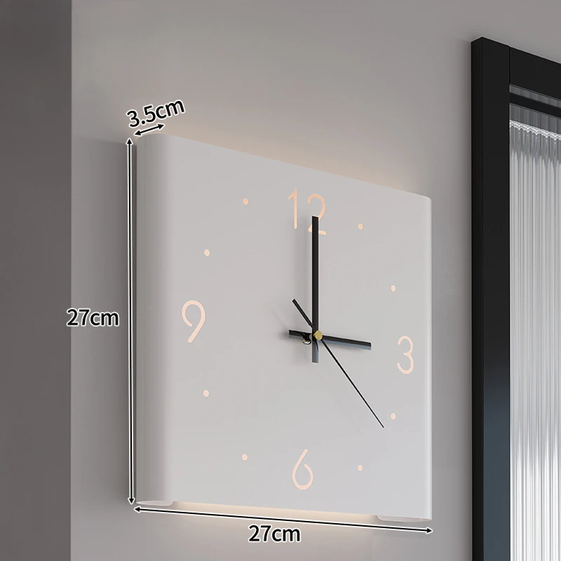 Living Room Paste Wall Clock Wall Clock Corner Two Sides Corner Two Sides Curved Double Sided Silent Luminous Large Wall Clock