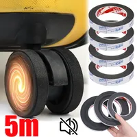 5M Luggage Wheel Mute Tapes Shock-resistant Sound-proofed Crash-proof Universal Wheel Rubber Sleeve Door Window Gaps Sealed Tool