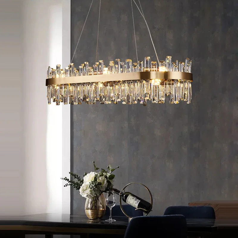 

Modern Home Decor Ring Chandelier for Kitchen Island Dining Tables Living Room Pendant Lamp Interior Lighting Hanging Fixture