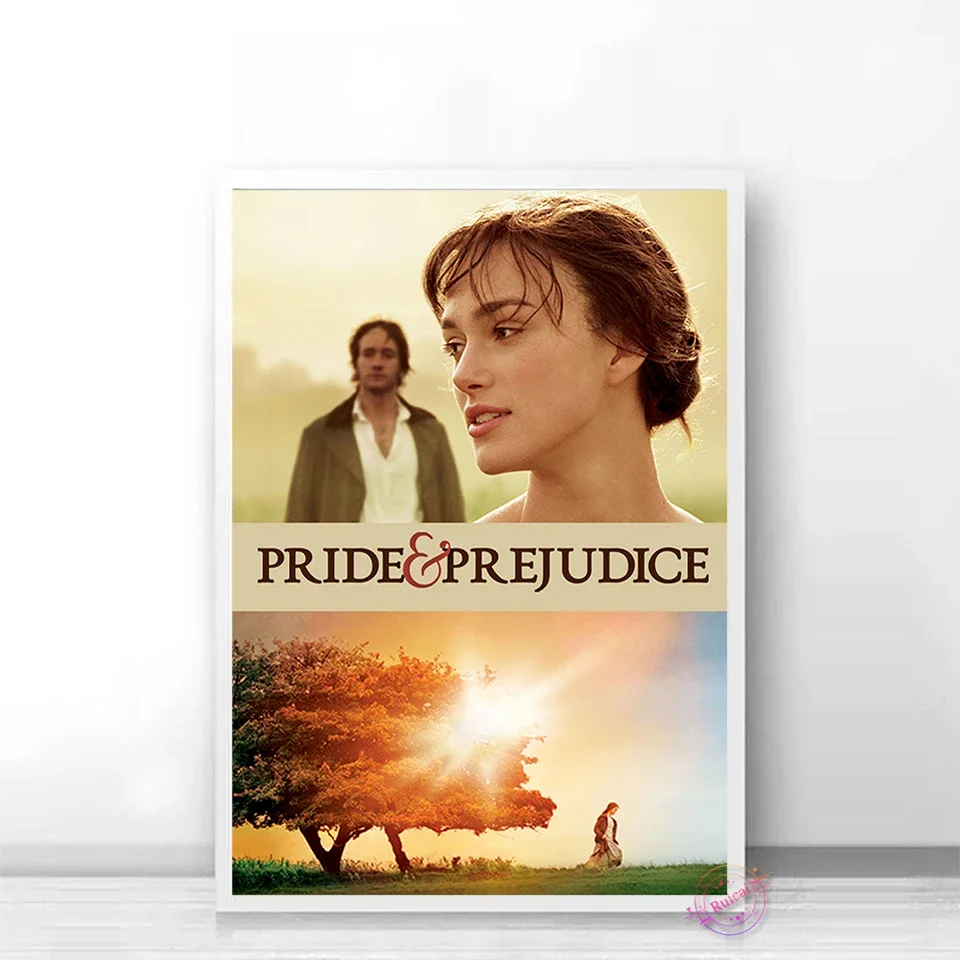 الكبرياء والتحامل المشارك فيلم الحب البريطاني قماش اللوحة كيرا نايتلي جدار صورة فنية غرفة حديثة ديكور المنزل #2