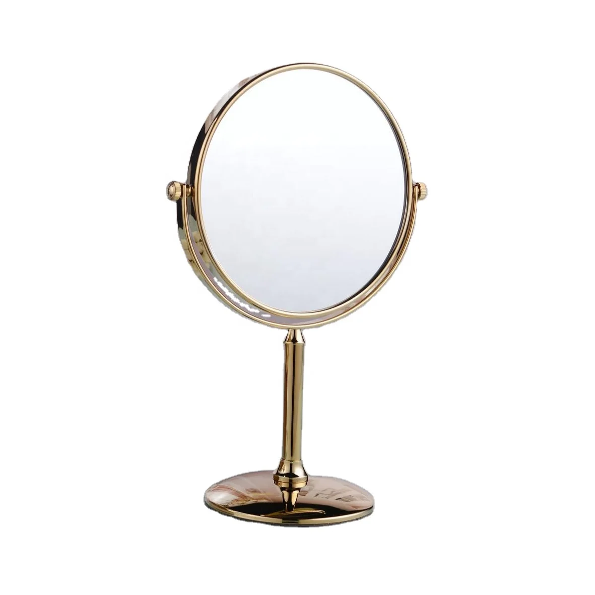 

Golden Round Decorative Magnifying Makeup Table Mirror