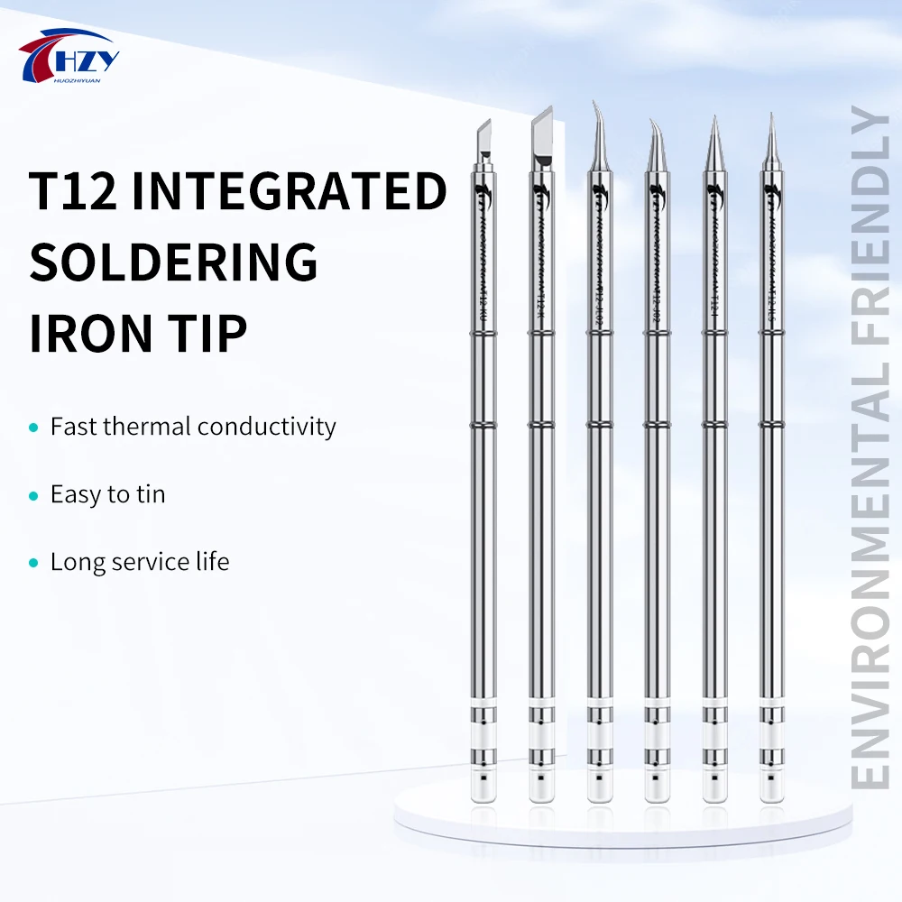HZY OEM T12 Tips Soldering Iron Tip T12-K I ILS J02 J02 JL02 KU for Hakko Fx951 DIY T12 Soldering Station Kits Welding Tools
