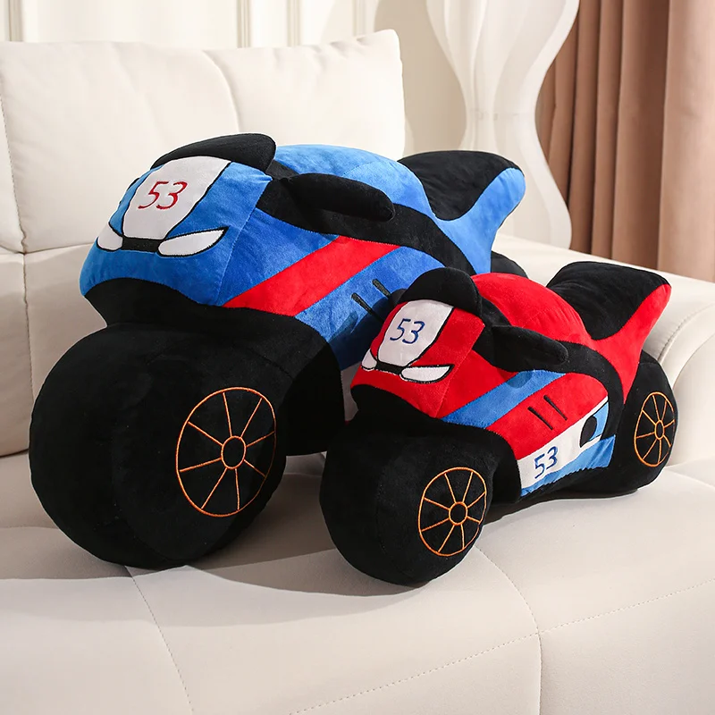 45/70cm Cool Motorcycle Hug Pillow Simulated Motorcycle Plush Toy  Boy's Birthday Gift Stuffed Animal Ride Buddy Best Gift