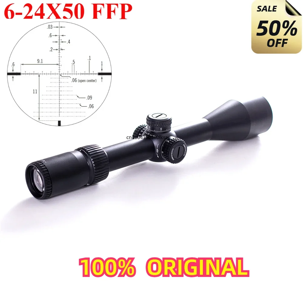 Original Optics Tactical 6-24X50 First Focal Plane(FFP) Riflescopes EBR-2C(MRAD) Reticle 30mm Tube Scope Hunting