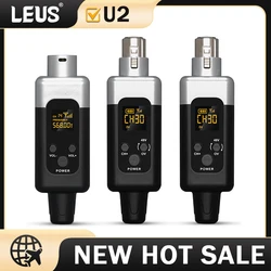 LEUS U2 UHF Wireless Microphone Converter XLR Transmitter/Receiver Microphone Wireless System for Dynamic/Condenser Microphone