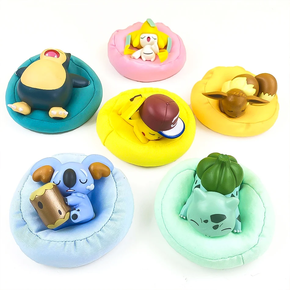 Anime Pokémon Blind Box Modellfigur 1-12 Stück Pikachu Schlaf-Serie Innenraumfigur Schlafende Position Spielzeug Geschenk für Freunde – Detail 6