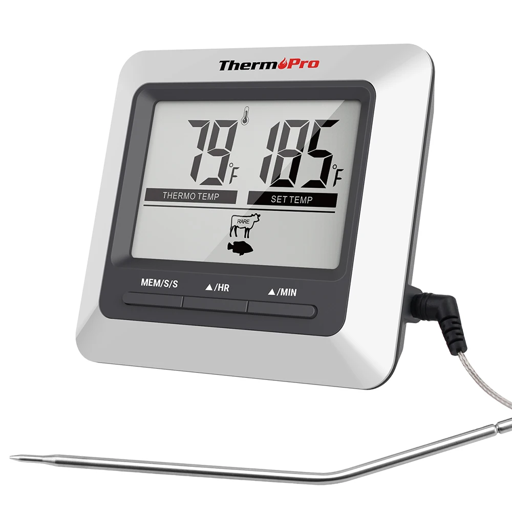 

ThermoPro TP04 Large LCD Digital Meat Thermometer For Grilling Oven BBQ Smoker Kitchen Cooking