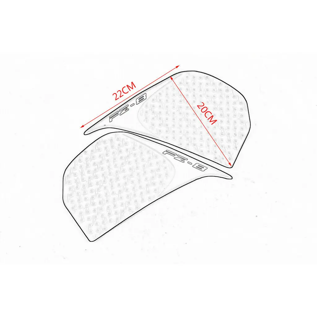 Motorcycle Anti slip Tank Pad Side Sticker Protector Gas Knee Grip Traction Decal For Yamaha FZ6 FZ-6 FZ8 FZ-8