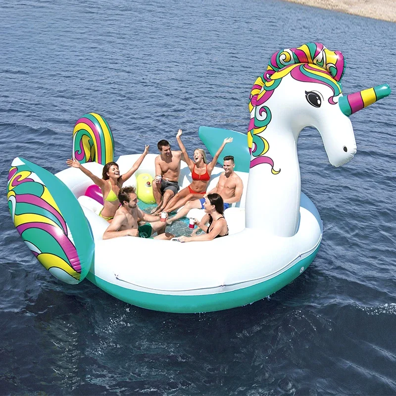 

Радужная лошадь, кольцо для плавания, надувное крепление, единорог, плавающая кровать для взрослых и детей, большой бассейн, плавающие игрушки