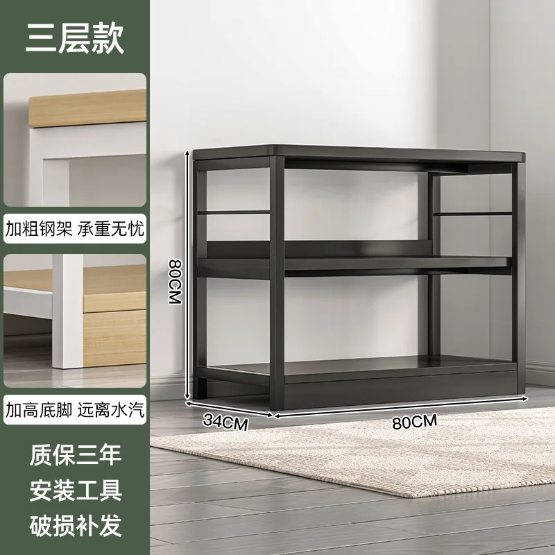 Simple Style Bookshelf Floor Multi-Layer Storage Rack Hardcover Solid Wood Desk Rack Living Room Low Bookshelf