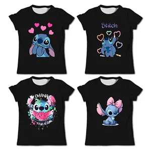 Kawaii Stitch T-Shirt für Kinder, kurzarmes T-Shirt für Kinder, Cartoon-Tops von Jungen und Mädchen, Sommerkleidung, 2022 6 Hauptverkaufshemd Sao Paulo Kinder - №2