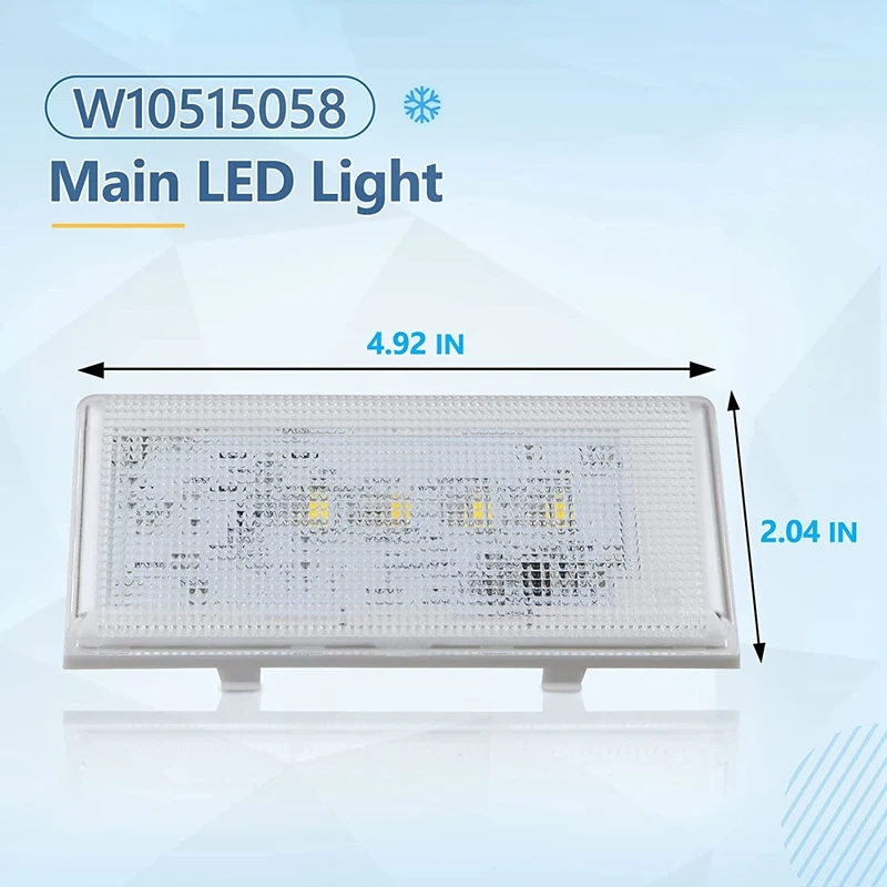 Upgraded W10515058 LED Light Refrigerator Freezer Main LED Light Compatible With Whirlpool/Kenmore/Maytag,Refrigerator Freezer