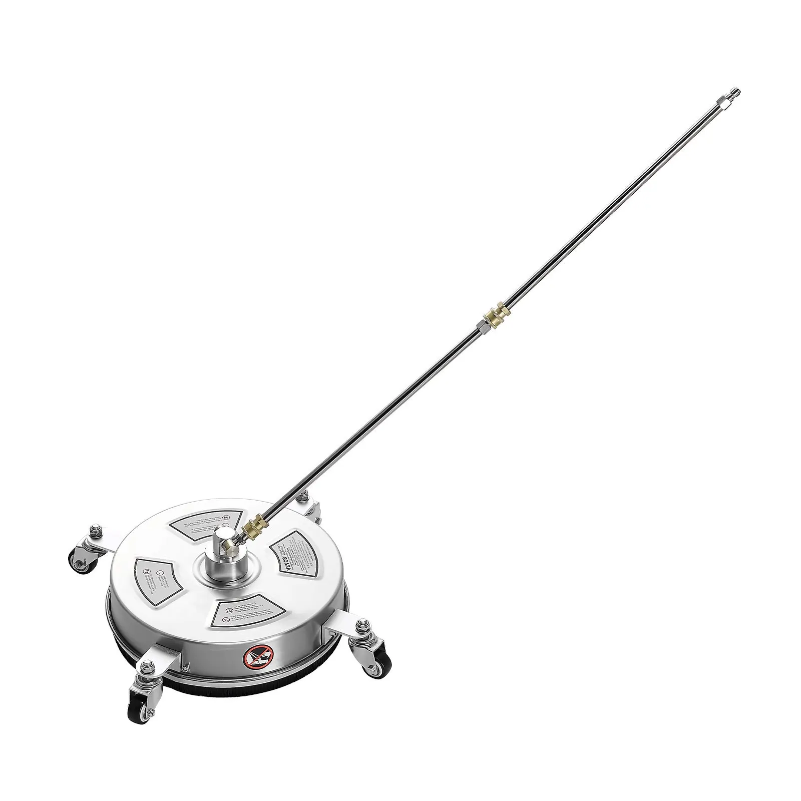 

14-дюймовая насадка для очистки поверхностей под давлением, из нержавеющей стали, с 4 колесами, максимальное давление 4000 PSI, быстроразъемное соединение 1/4 дюйма