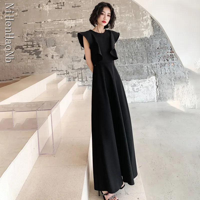 女性用エレガント無地スリムスイートキンセアニェーラドレス、ボールガウン、宴会、イブニングドレス