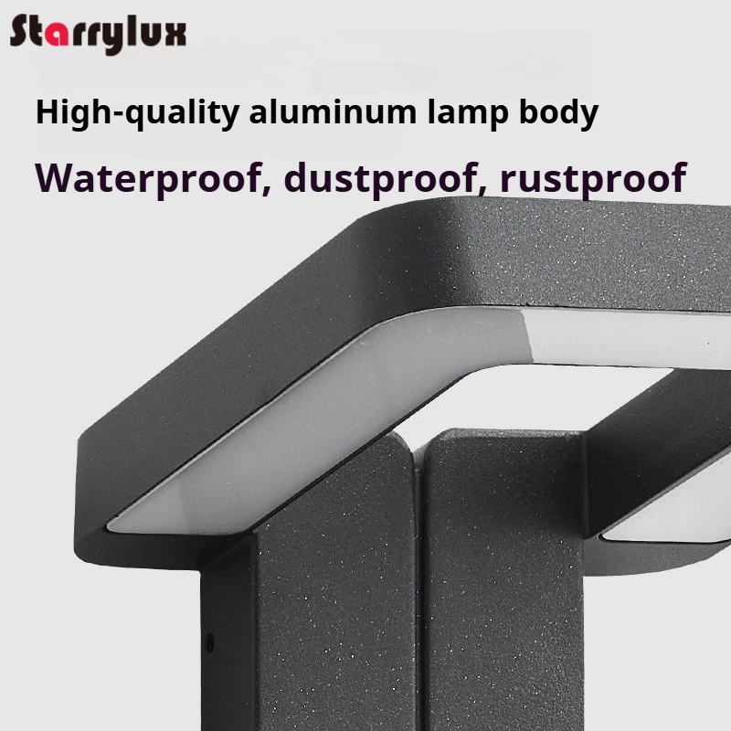 Motion Sensor Wall Light Aluminum Villa Gate Outdoor Garden Balcony Waterproof LED Porch Lights