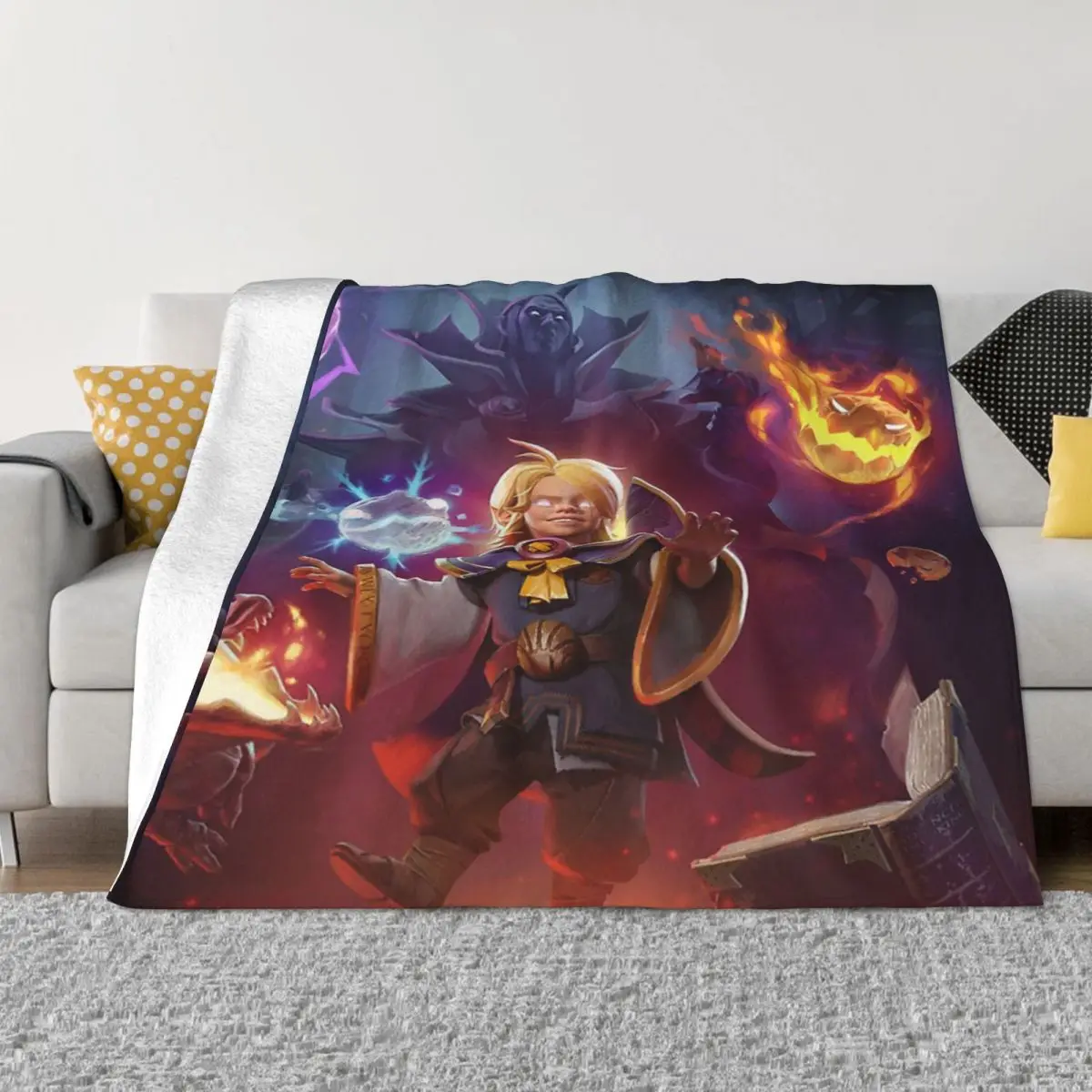 Dota 2 Baby Invoker Art Blanket Bedspread On The Bed Quilt Blanket Queen Size Decorative Sofa Blankets