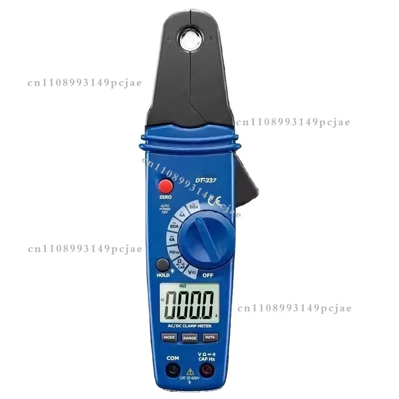 DT-337 High Precision Digital Clamp Meter, AC/DC Current Voltage Resistance Tester with LCD Display