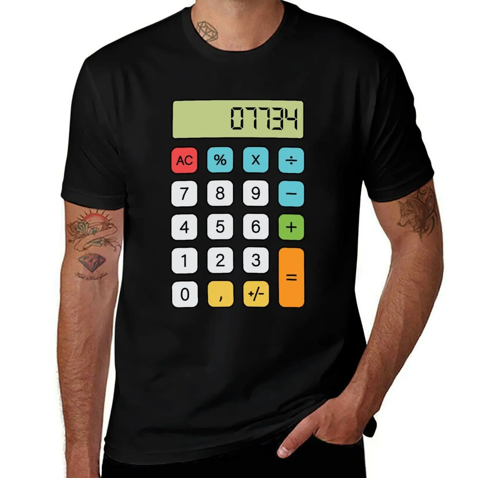 Hello Calculator T-Shirt anime t shirts oversize T-Shirt