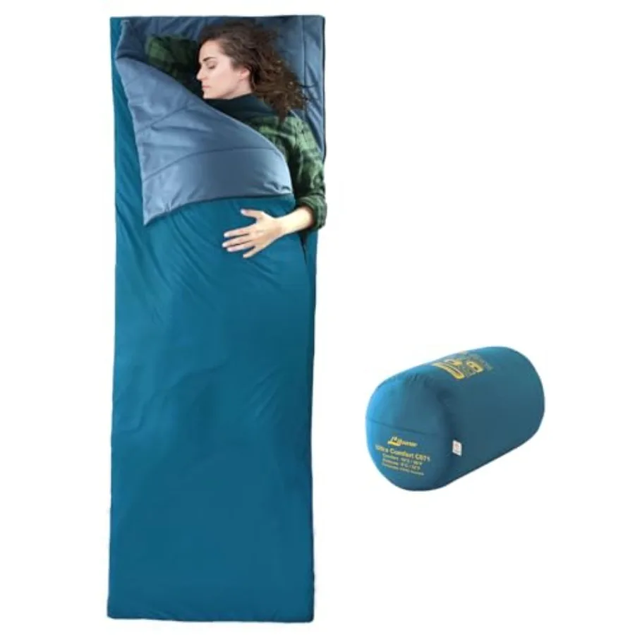 

Compact Sleeping Bag 68°F-50°F 1.6lbs, Combinable Lightweight Portable Packable sleep sacks for Adults for Backpacking, Camping