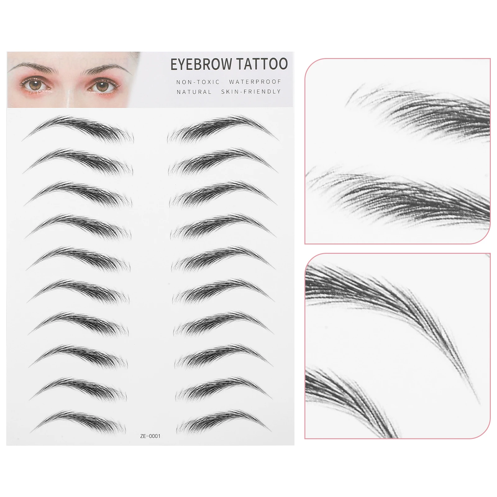 2 pezzi adesivi per sopracciglia sopracciglia artificiali trasferimento modellatura stencil strumenti per sopracciglia sparse di lunga durata
