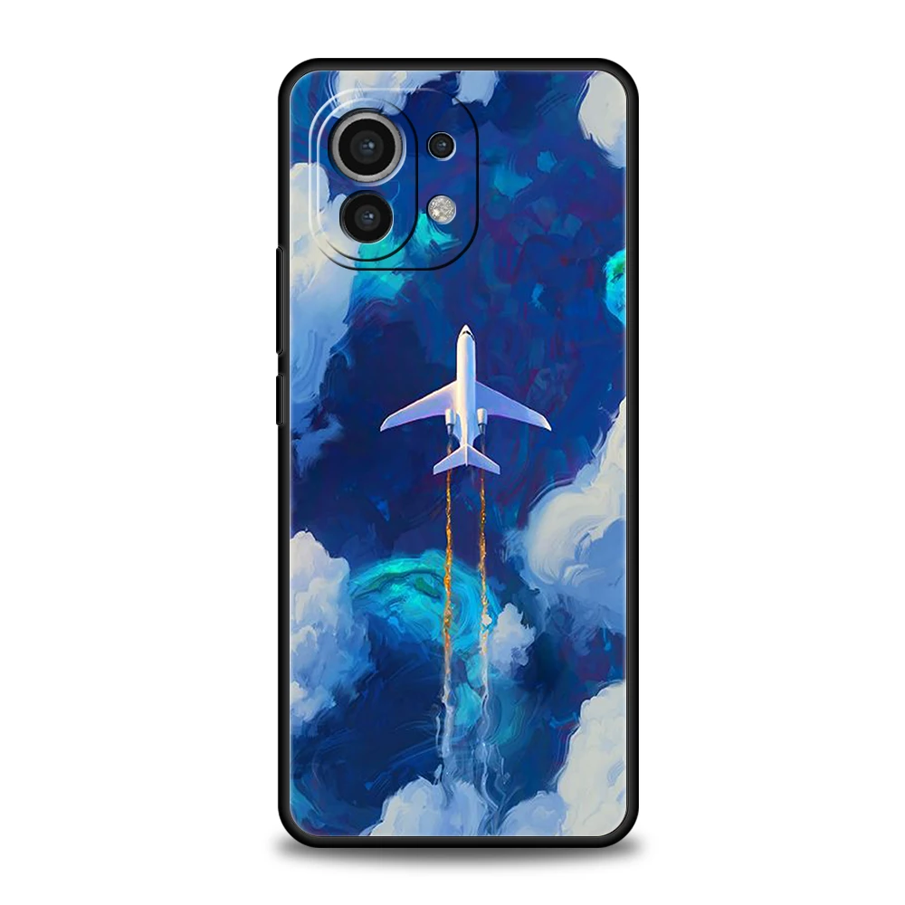 Travel-Inspired Airplane Route Phone Case Cover for Xiaomi Mi 15 14 13 12 11 Ultra 14T 13T 12T 11T 10T Pro Lite 5G Silicone Capa