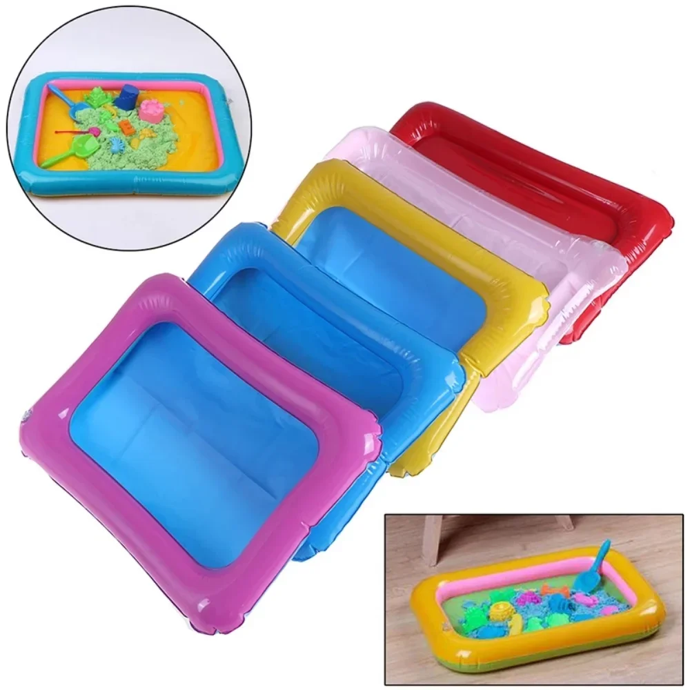 

High Quality Children's PVC Inflatable Sandbox Set Beach Toys Sand Baby Educational Toy Thicker Section Sand Air Cushion Toys