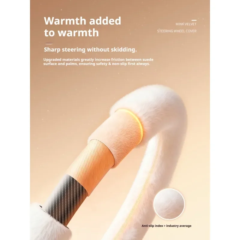 لبنز ABC E R S الفئة GLA EQC جديد شتاء دافئ لينة أفخم غطاء عجلة توجيه سيارة كوي الفانيلا غطاء مقبض غطاء التوجيه يغطي #2