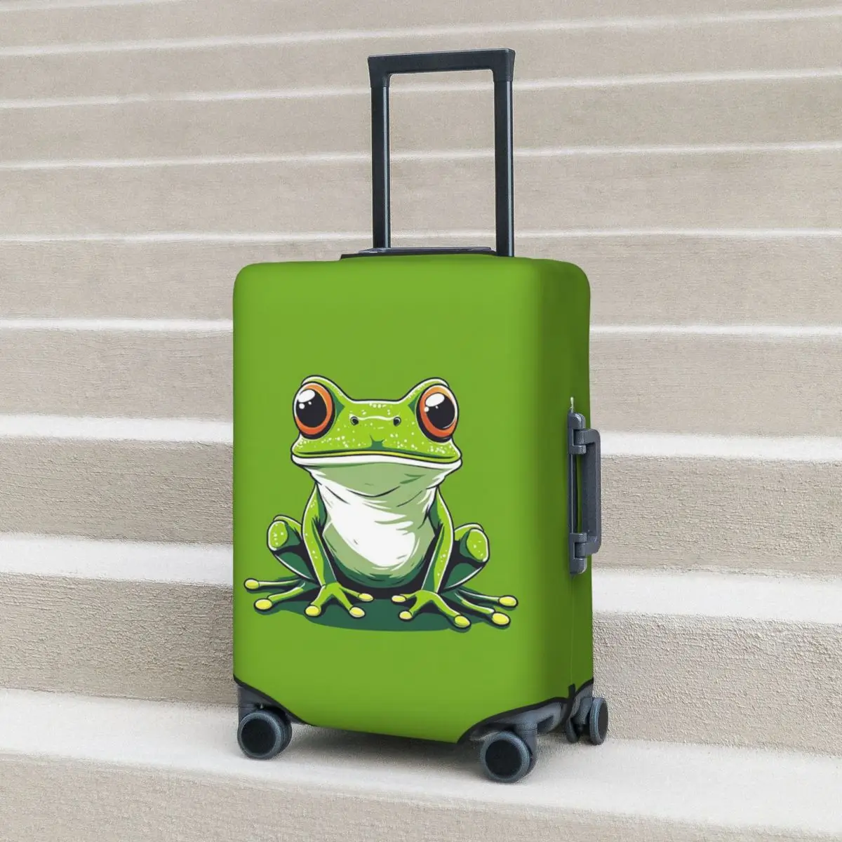 

Cute Frog Suitcase Cover Protection Elastic Travel Luggage Protector Covers for 18-32 Inch