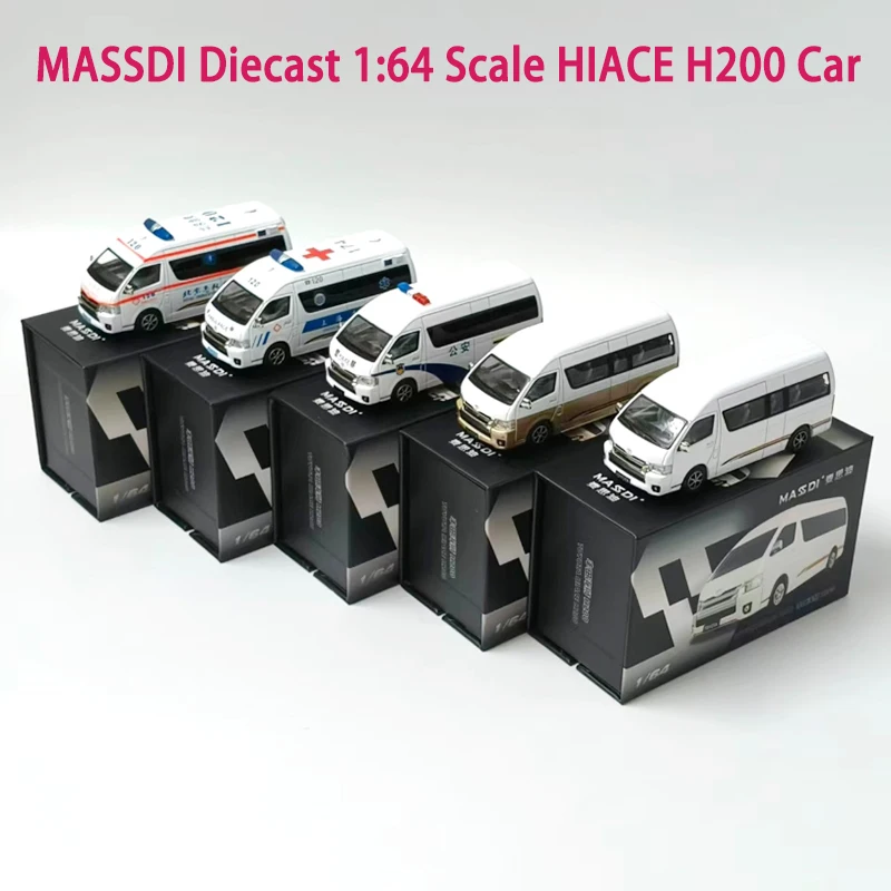 MASSDI Diecast 1:64 Scale HIACE H200 Car Alloy Simulation Car Model Adult Classic Hobby Colletcion Souvenir Display Holiday Gift