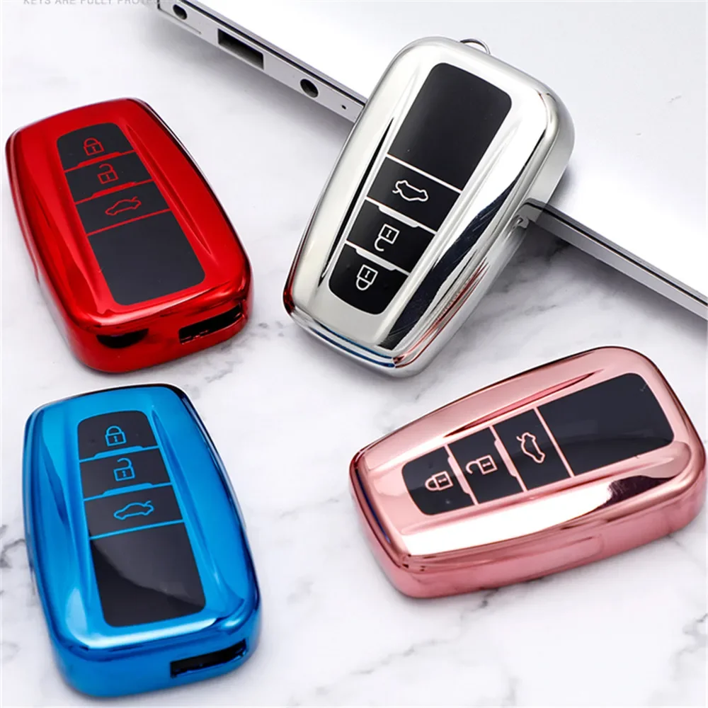 Fashion TPU Car Remote Key Case Cover Shell Fob for Toyota Corolla Prius Camry CHR C-HR RAV4 Altis Land Cruiser Prado Keyless