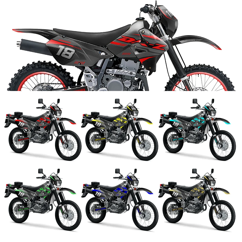 Motocross Team Graphics Full Fairing Protector Decals  Kit For SUZUKI DRZ 400 DRZ400 2000 - 2024 Body Change Color Film Sticker