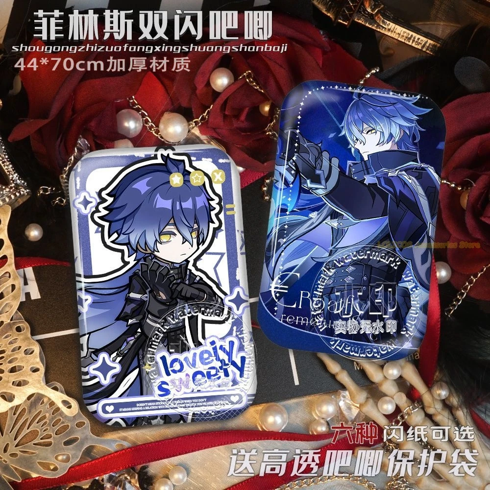 

Аниме Kyryll Chudomirovich Flins Genshin Impact квадратный значок с двойной вспышкой, брошь, булавки, эмблема, значок на Хэллоуин, подарок для косплея