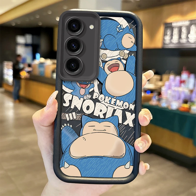 Cute Pokemon Snorlax Popular Cartoon Phone Case for Samsung Galaxy S25 S24 S23 S21 Ultra Plus S25 S23 S20 Shock Proof Back Cover