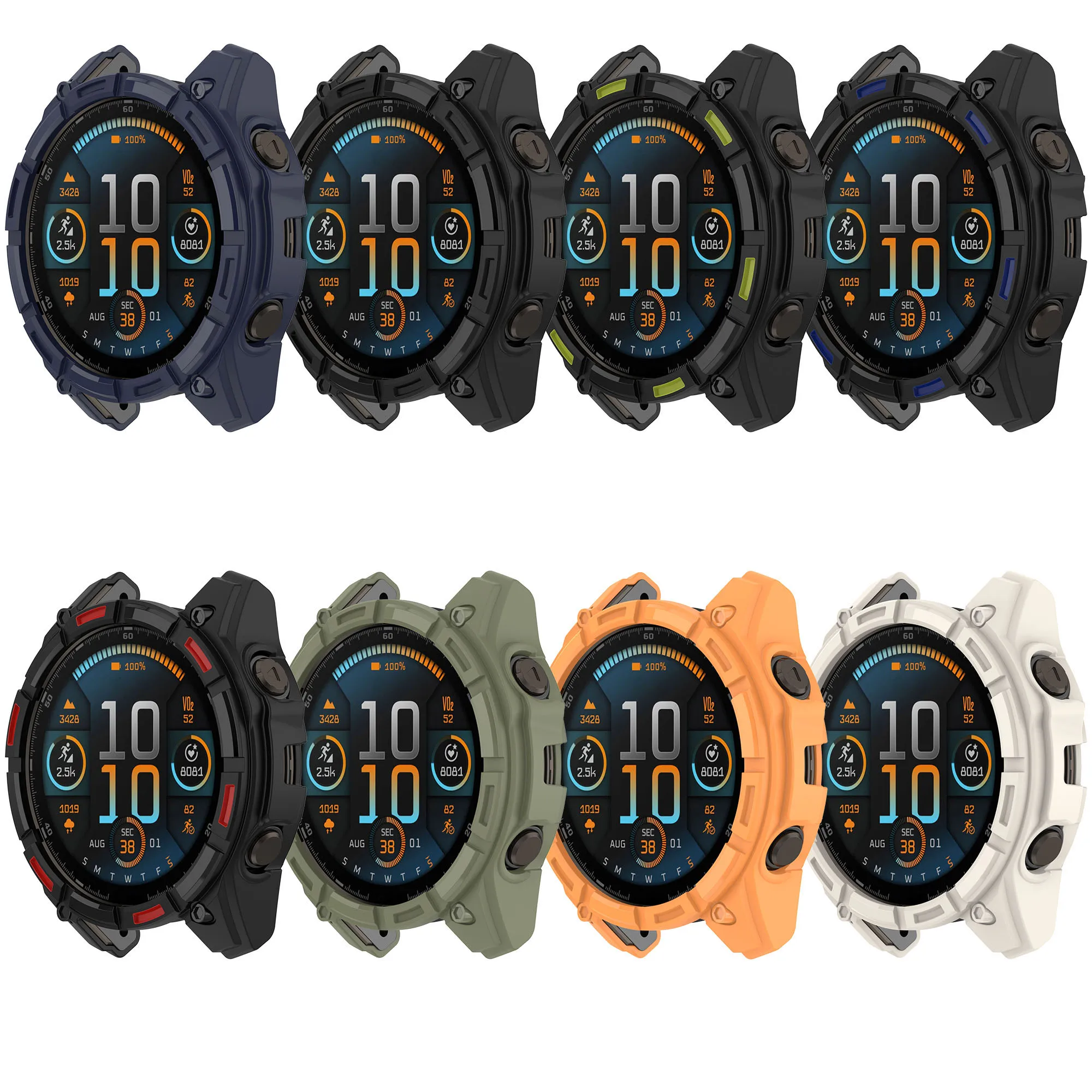 Мягкий защитный чехол из ТПУ для Garmin Fenix 8 51 мм, 47 мм, 43 мм, полый защитный чехол для Garmin Fenix8, рамка для защитных чехлов