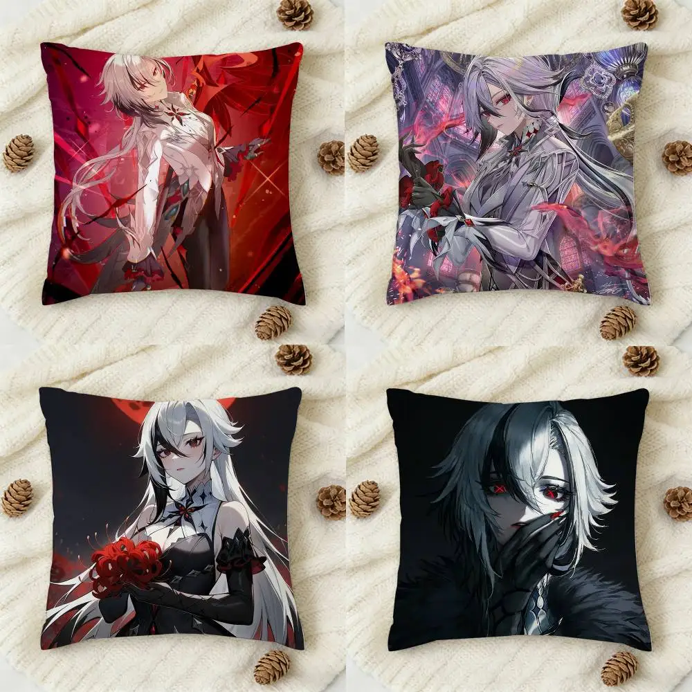 

Arlecchino G-Genshin Double-sided Printed Square Decorative Cushion Cover for Sofa Living Room Home Decor